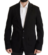 Dolce & Gabbana Black Wool Single Breasted Coat Blazer -   -  Dolce & Gabbana.